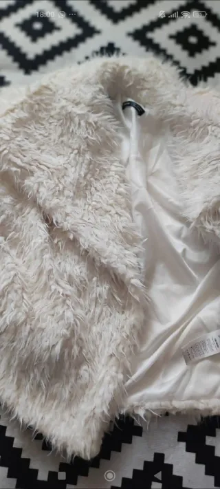 Cappottino corto beige/bianco