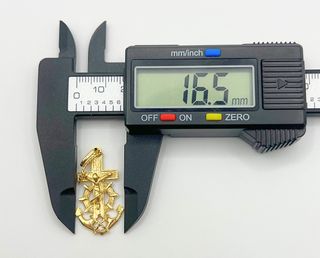 Colgante Oro 18k Cruz Ancla Crucifijo Peso 3.78 gr