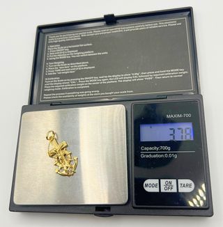 Colgante Oro 18k Cruz Ancla Crucifijo Peso 3.78 gr