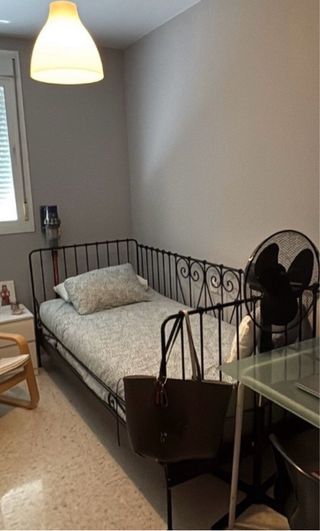 Estructura cama individual negra Ikea