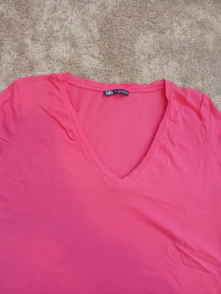 Camiseta Zara Mujer Manga Corta