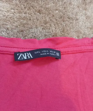 Camiseta Zara Mujer Manga Corta