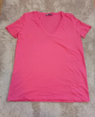 Camiseta Zara Mujer Manga Corta