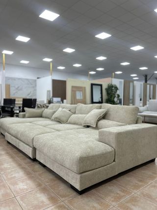 Sofá cama rinconera chaiselongue beige NUEVA