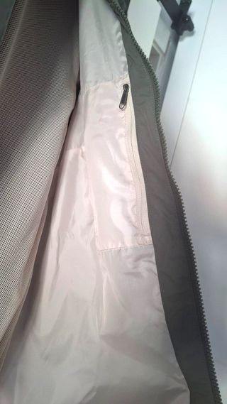 Parka impermeable verde kaki T-M