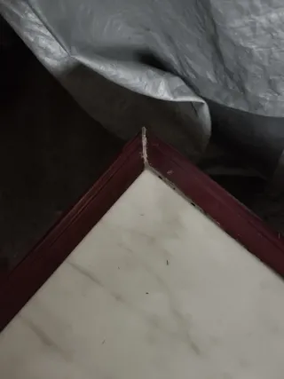 Mesa de centro mármol y madera