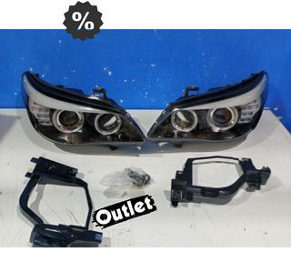 BA FAROS XENON BMW SERIE 5 E60 05-07 OJOS ANGEL CCFL FONDO N