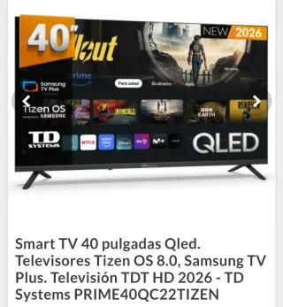 Smart tv 40 pulgadas con base