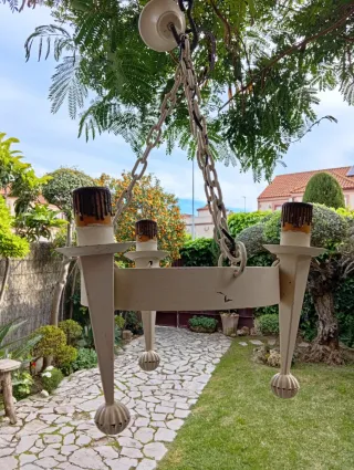 Lámpara colgante estilo rústico