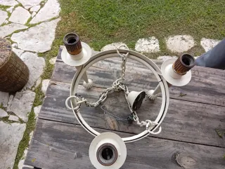 Lámpara colgante estilo rústico