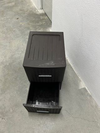 Cajonera 2 cajones marrón