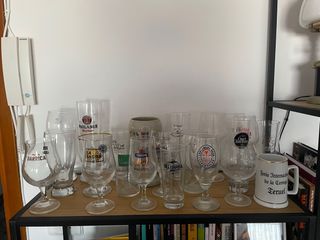 Lote Copas y Jarras Cerveza Cristal