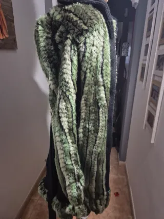 Abrigo Desigual Verde y Negro