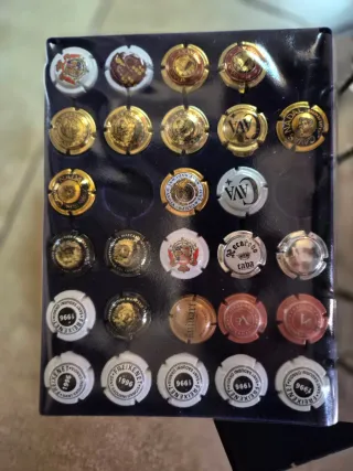 Álbum y chapas de cava