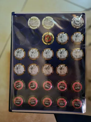 Álbum y chapas de cava