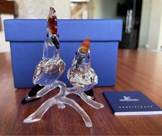 Coppia di Abete Swarovski in Cristallo