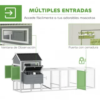 Gallinero Madera con Perchas y Nidos