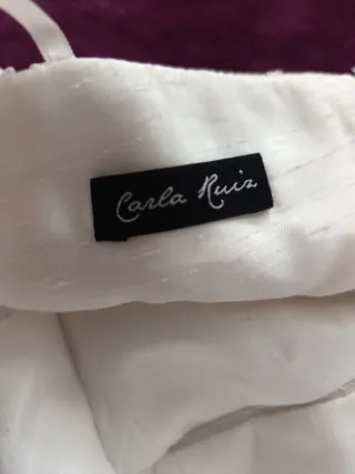 Vestido fiesta Carla Ruiz blanco T.36/38