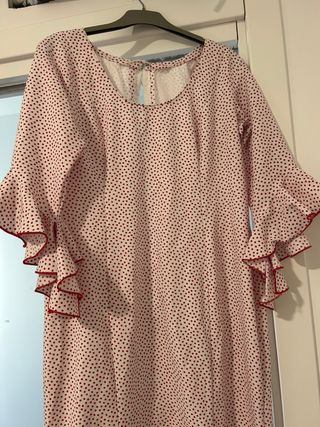 Traje de flamenca volantes lunares