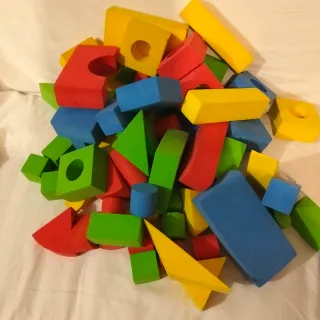 Sacca giochi costruzioni colorati