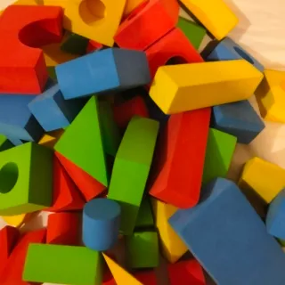 Sacca giochi costruzioni colorati