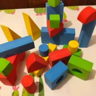 Sacca giochi costruzioni colorati