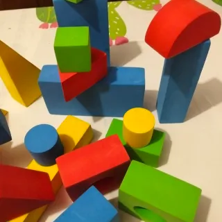 Sacca giochi costruzioni colorati
