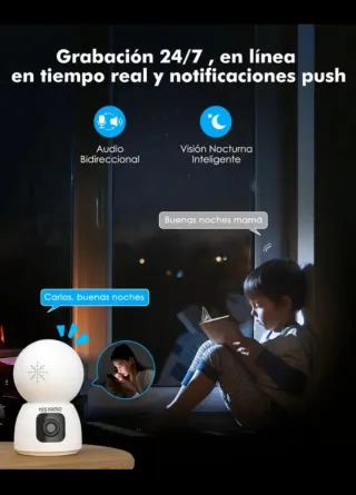 Cámara Vigilancia 4MP 2.5K WiFi