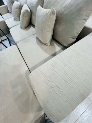 Sofá Linkon Beige con Doble Puff