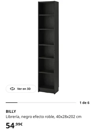 Estantería Ikea Negra