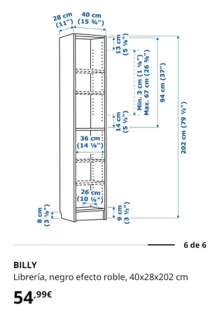 Estantería Ikea Negra