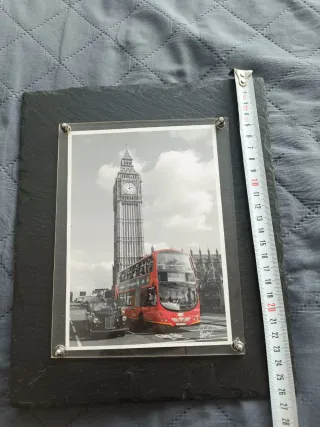 Foto Londres Big Ben Autobús Rojo Taxi Negro