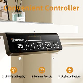 Escritorio Elevable Eléctrico Negro 80x60cm