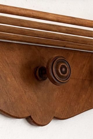 Perchero madera maciza restaurado 1m