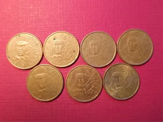 7 Monedas 5 Céntimos Euro Francia