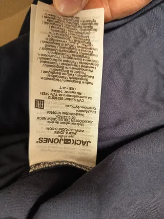 Camiseta Jack & Jones Azul Talla L CREA LOTE!!