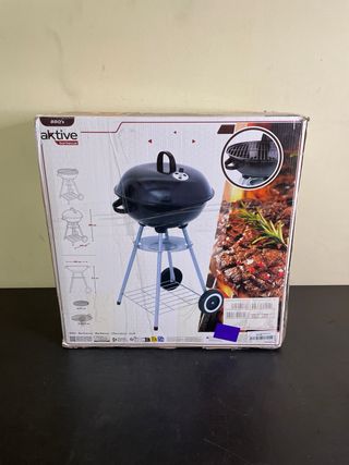 Barbacoa Carbón AKTIVE Portátil Negra 46x89cm