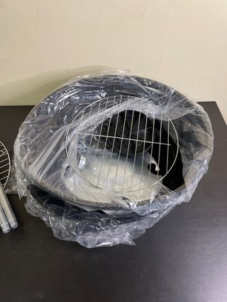 Barbacoa Carbón AKTIVE Portátil Negra 46x89cm