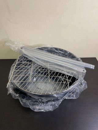 Barbacoa Carbón AKTIVE Portátil Negra 46x89cm