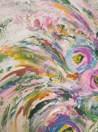 Cuadro abstracto pintado a mano