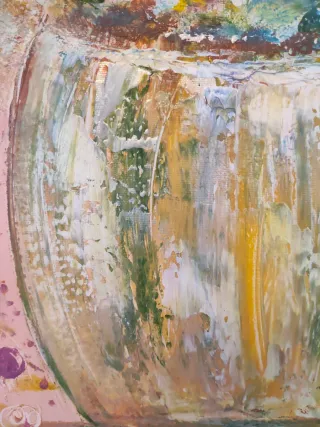 Cuadro abstracto pintado a mano