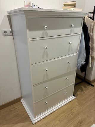 Cómoda NORBY JYSK 5 cajones blanca