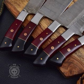 Set 5 Cuchillos Cocina Damasco