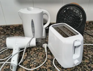 Pack Hogar: Pava, Tostadora, Caloventor, Secadora