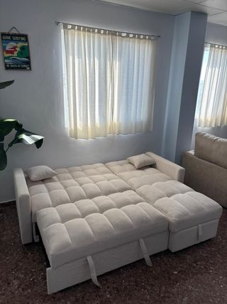 SOFACAMA GRANDE!! Sofá Chaiselongue Negro o Griss