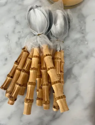 Cubertería Bambú y Acero Inoxidable