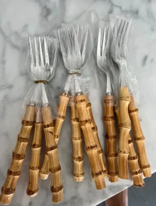 Cubertería Bambú y Acero Inoxidable