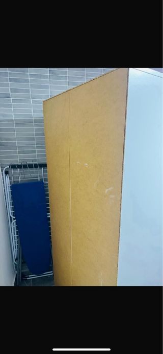 Armario blanco puertas de cristal