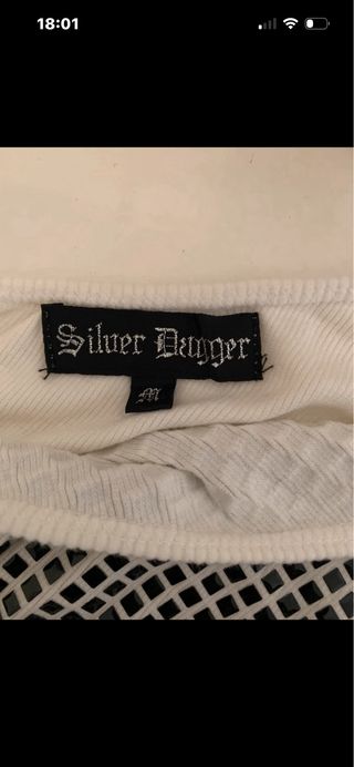 Vestito corto Silver Dagger Nero/Bianco