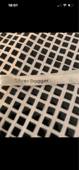 Vestito corto Silver Dagger Nero/Bianco